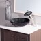 Novatto GODERE Glass Vessel Bathroom Sink Set, Brushed Nickel NSFC-023001BN - alternate 10